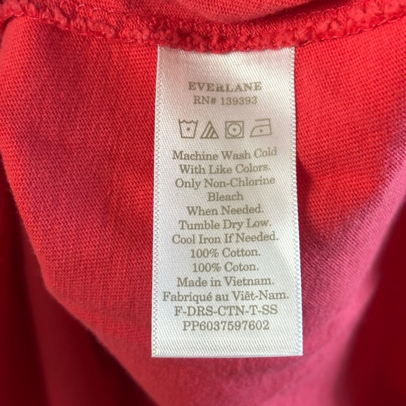 Everlane THE ORGANIC COTTON WEEKEND TEE DRESS in Red Medium - Picture 4 of 5